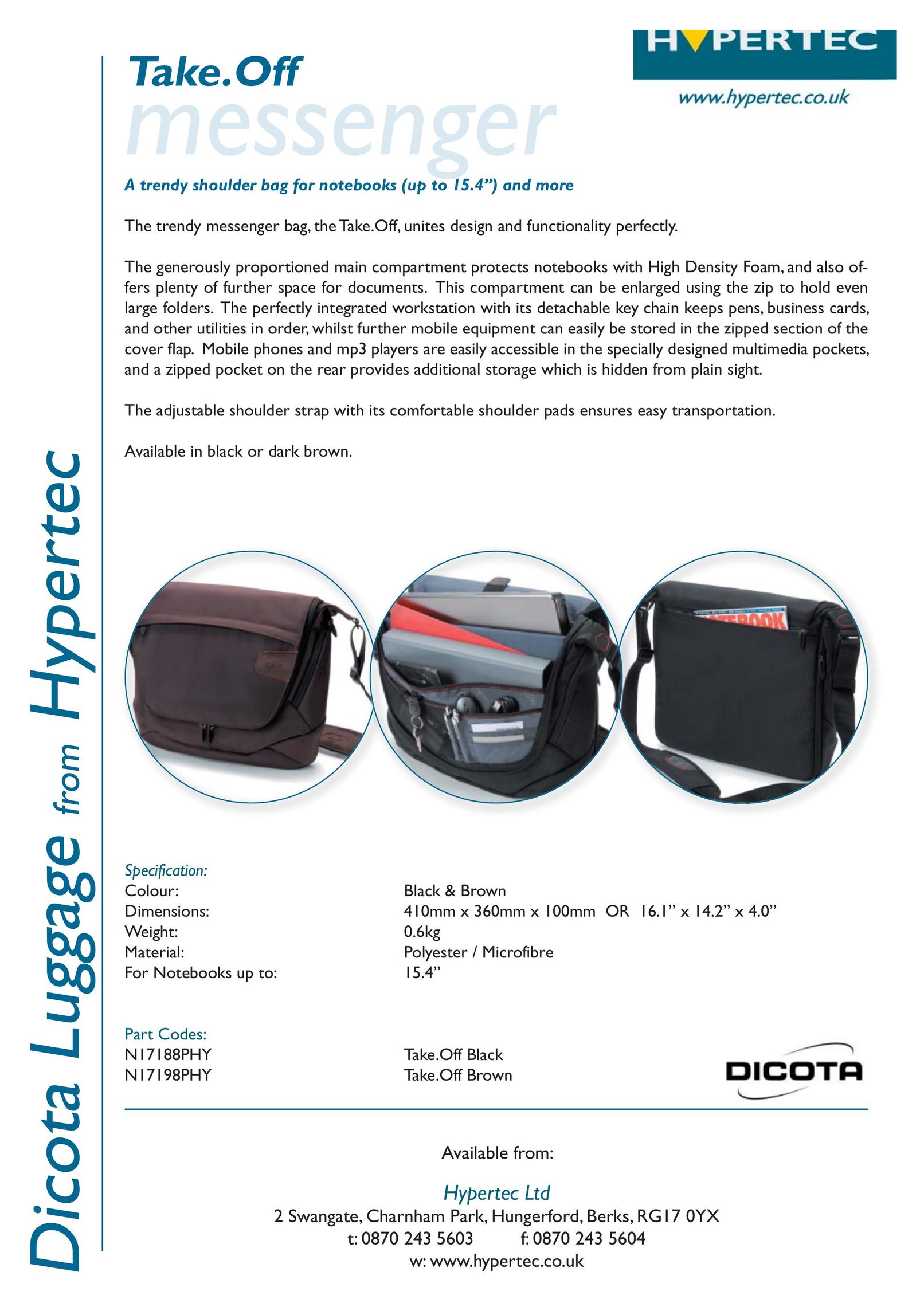 Dicota N17188PHY Carrying Case User Manual