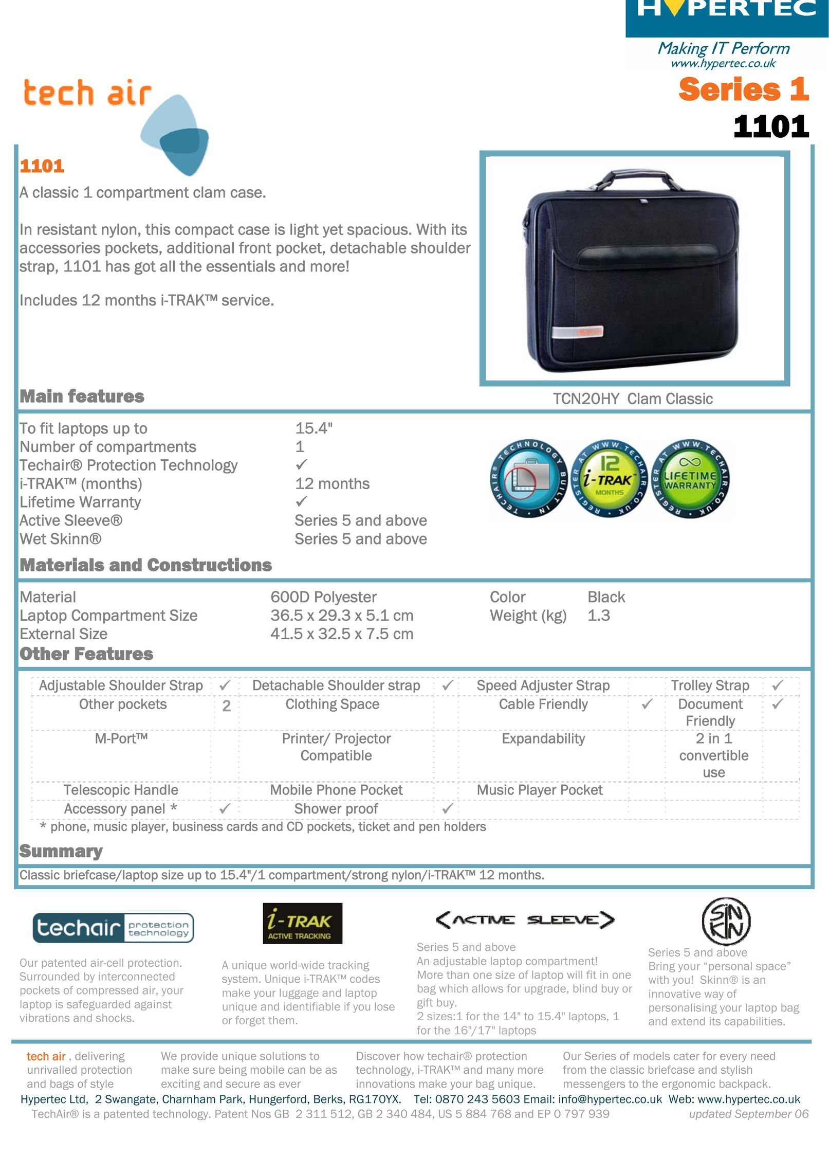 Hypertec 1101 Carrying Case User Manual
