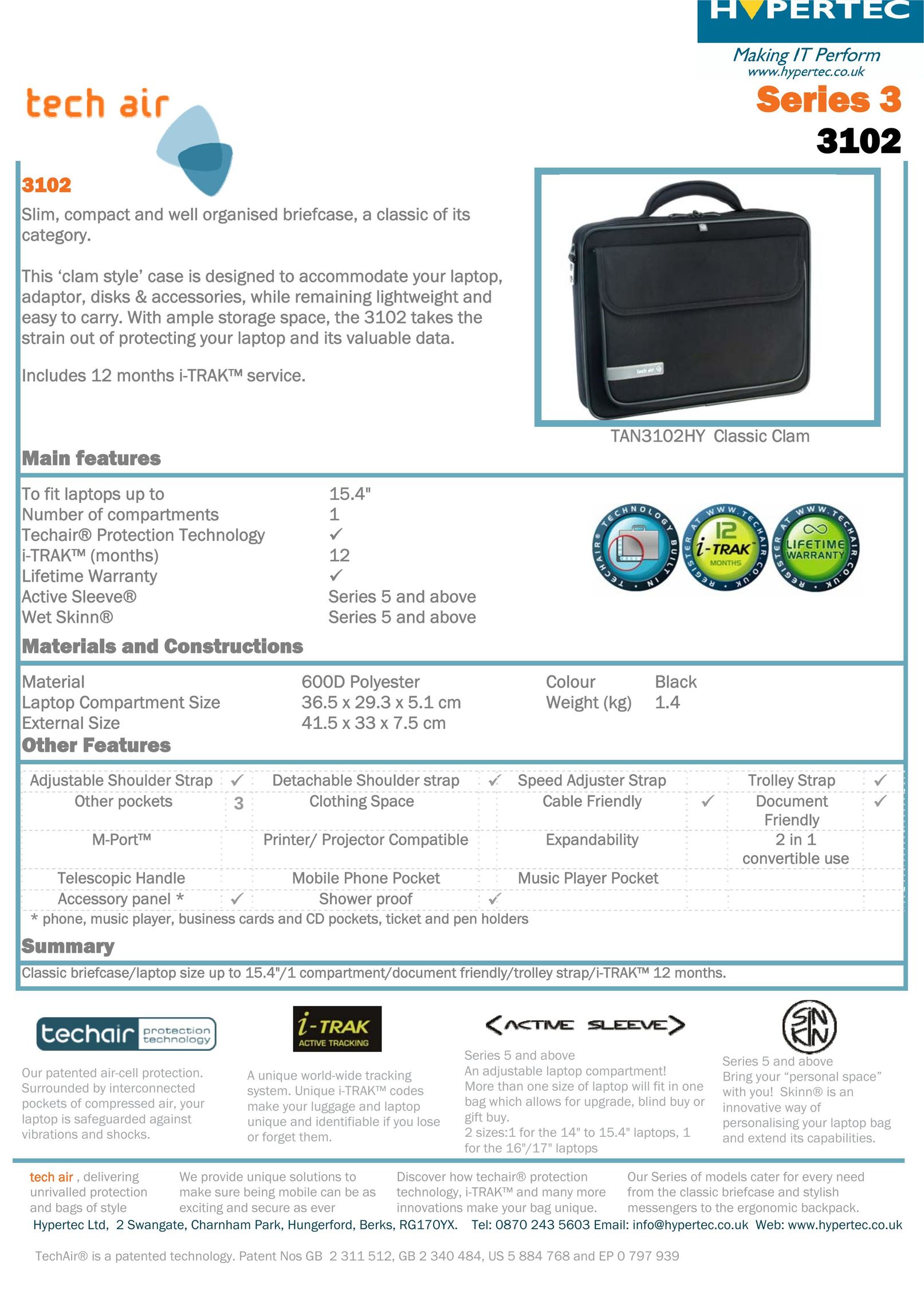 Hypertec 3102 Carrying Case User Manual