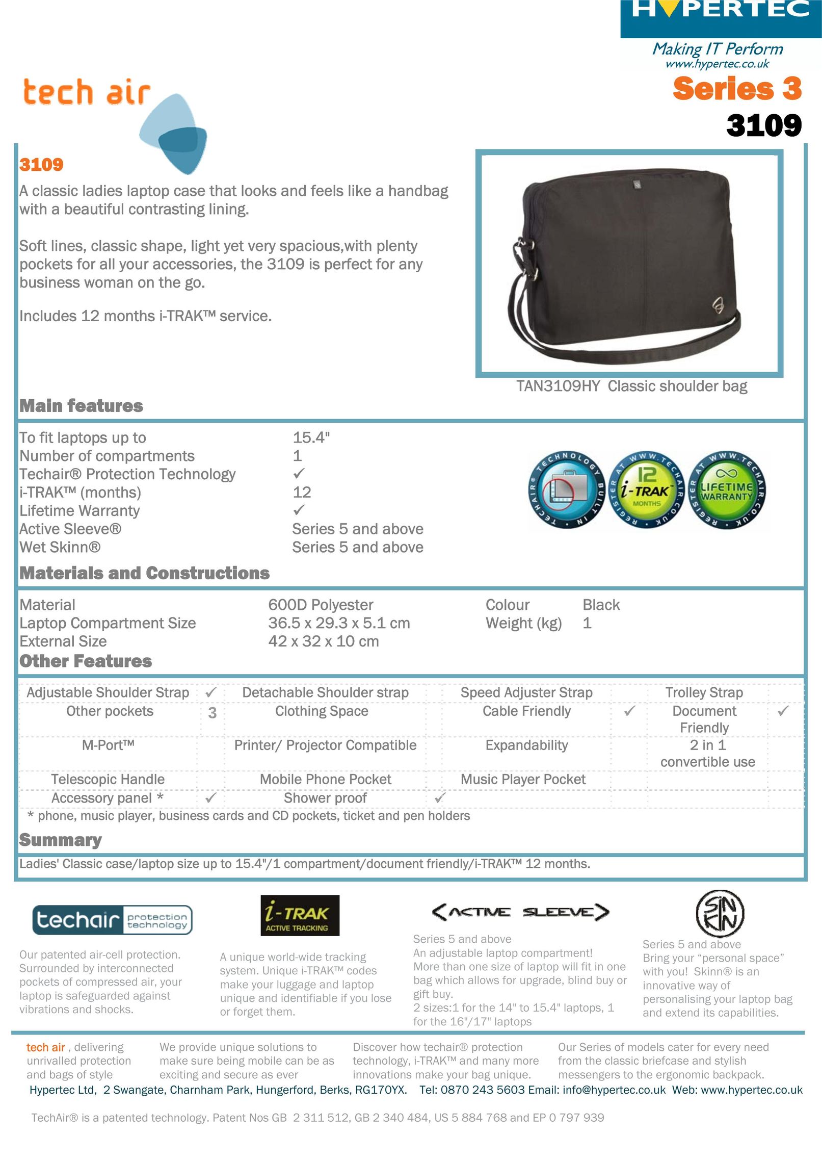 Hypertec 3109 Carrying Case User Manual
