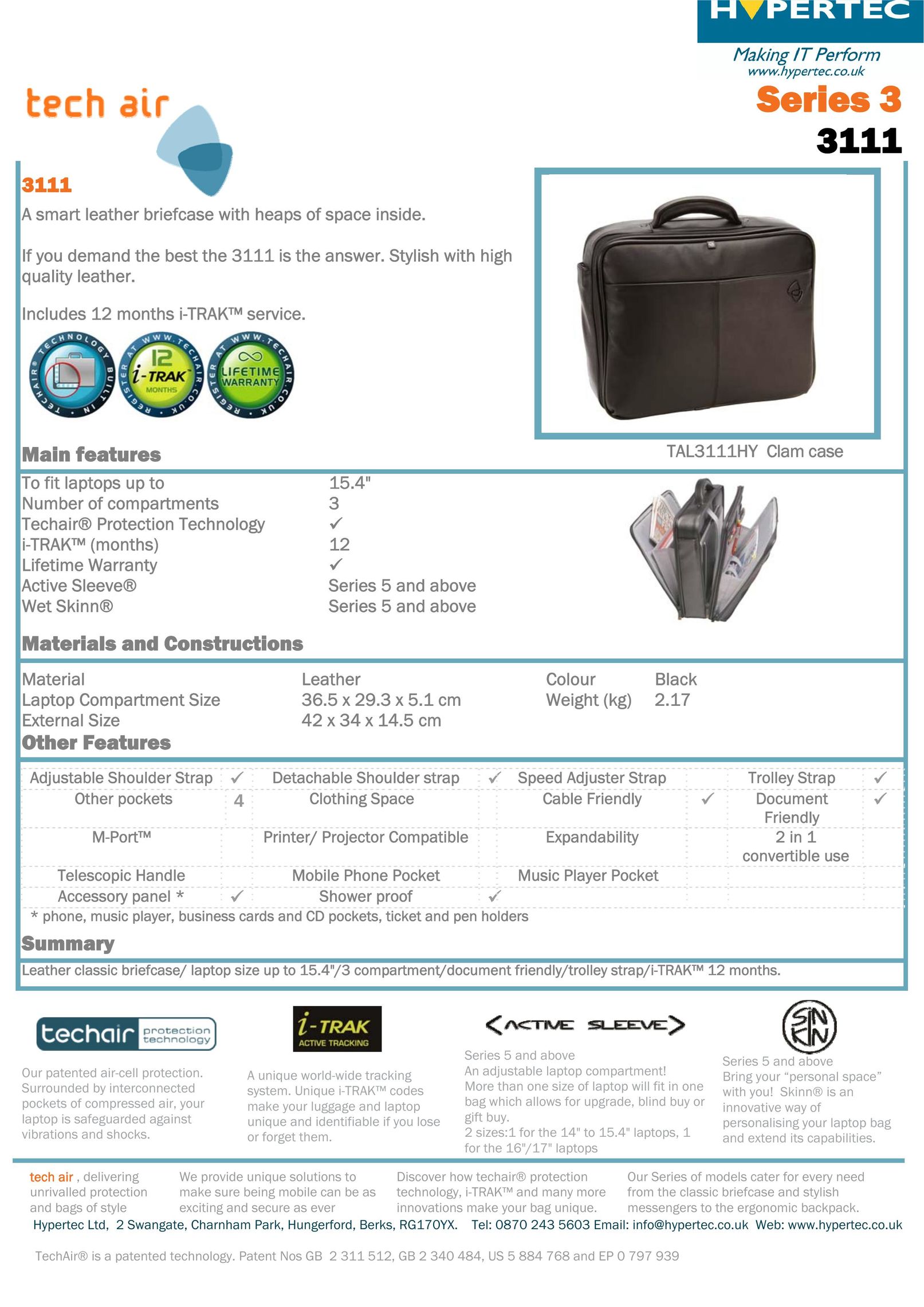Hypertec 3111 Carrying Case User Manual