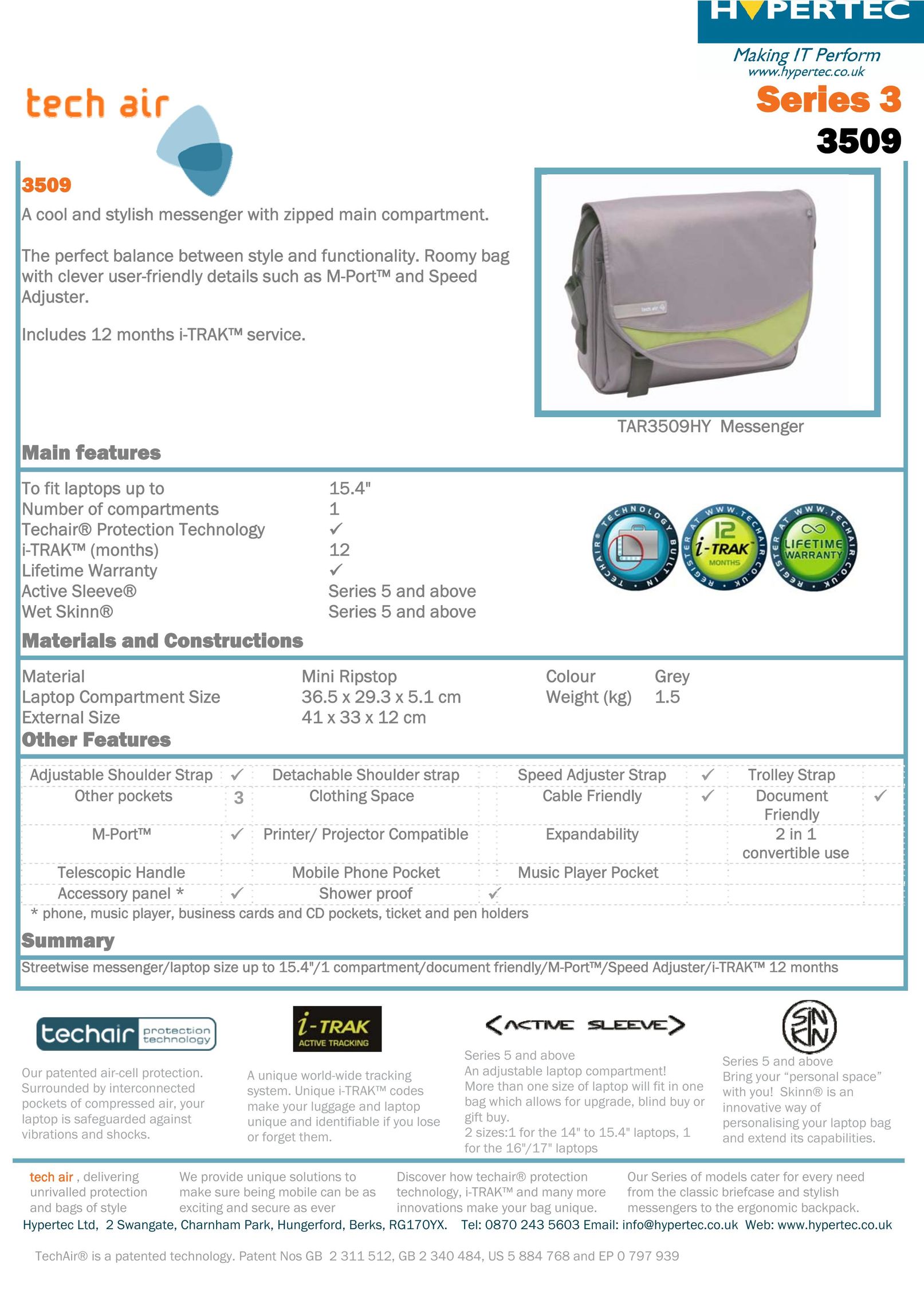 Hypertec 3509 Carrying Case User Manual