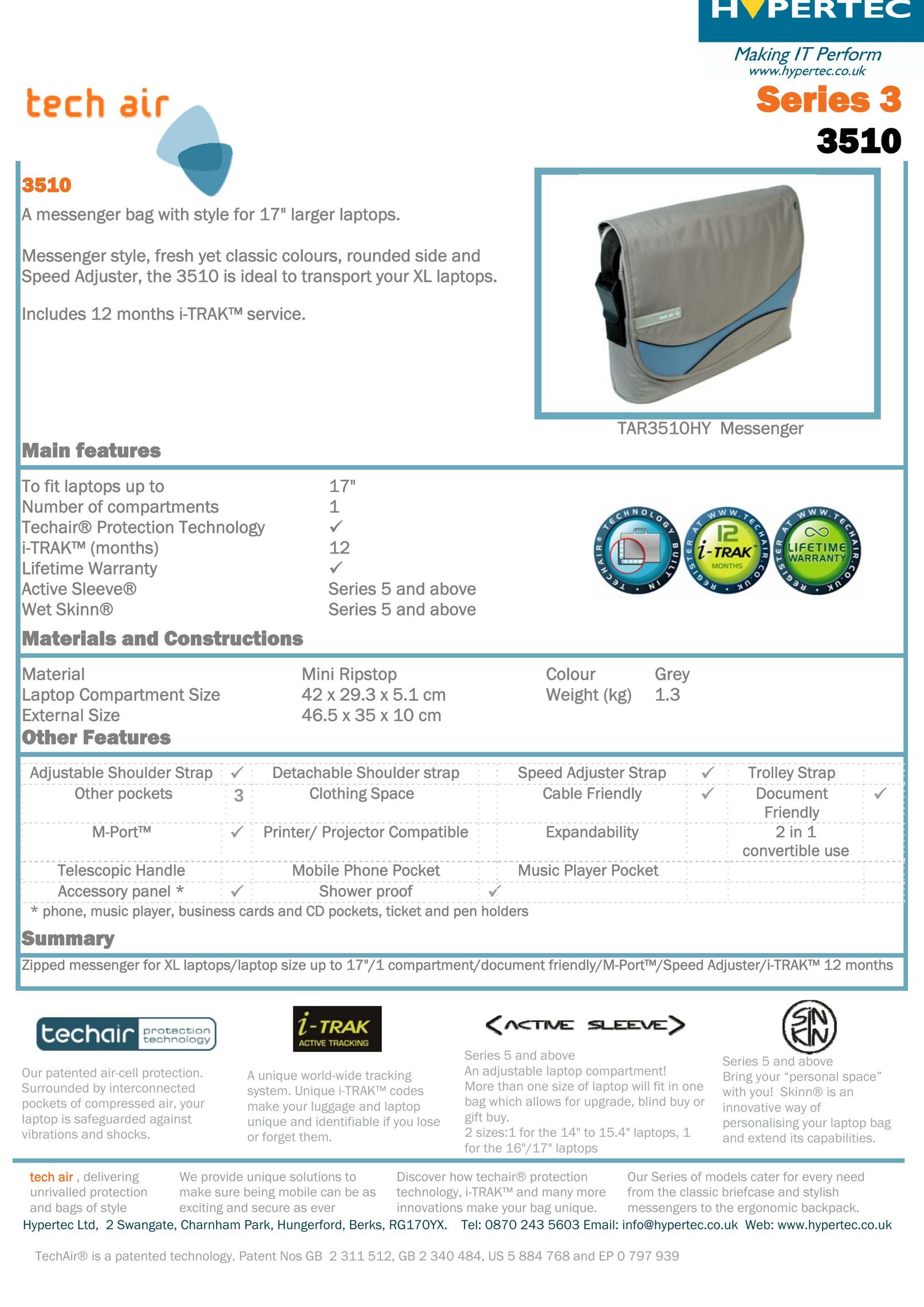 Hypertec 3510 Carrying Case User Manual