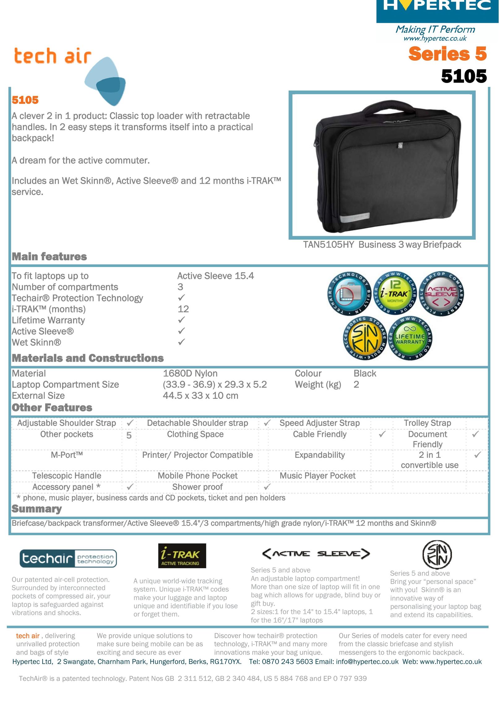 Hypertec 5105 Carrying Case User Manual