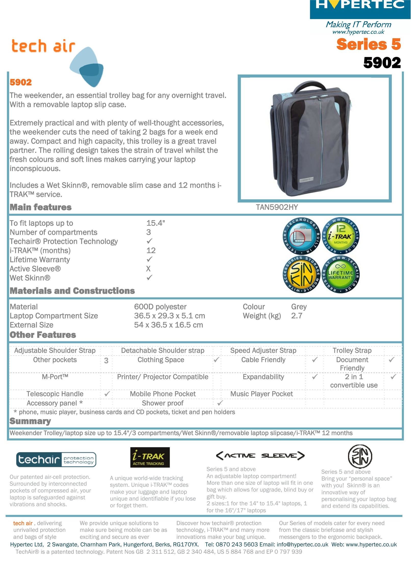 Hypertec 5902 Carrying Case User Manual
