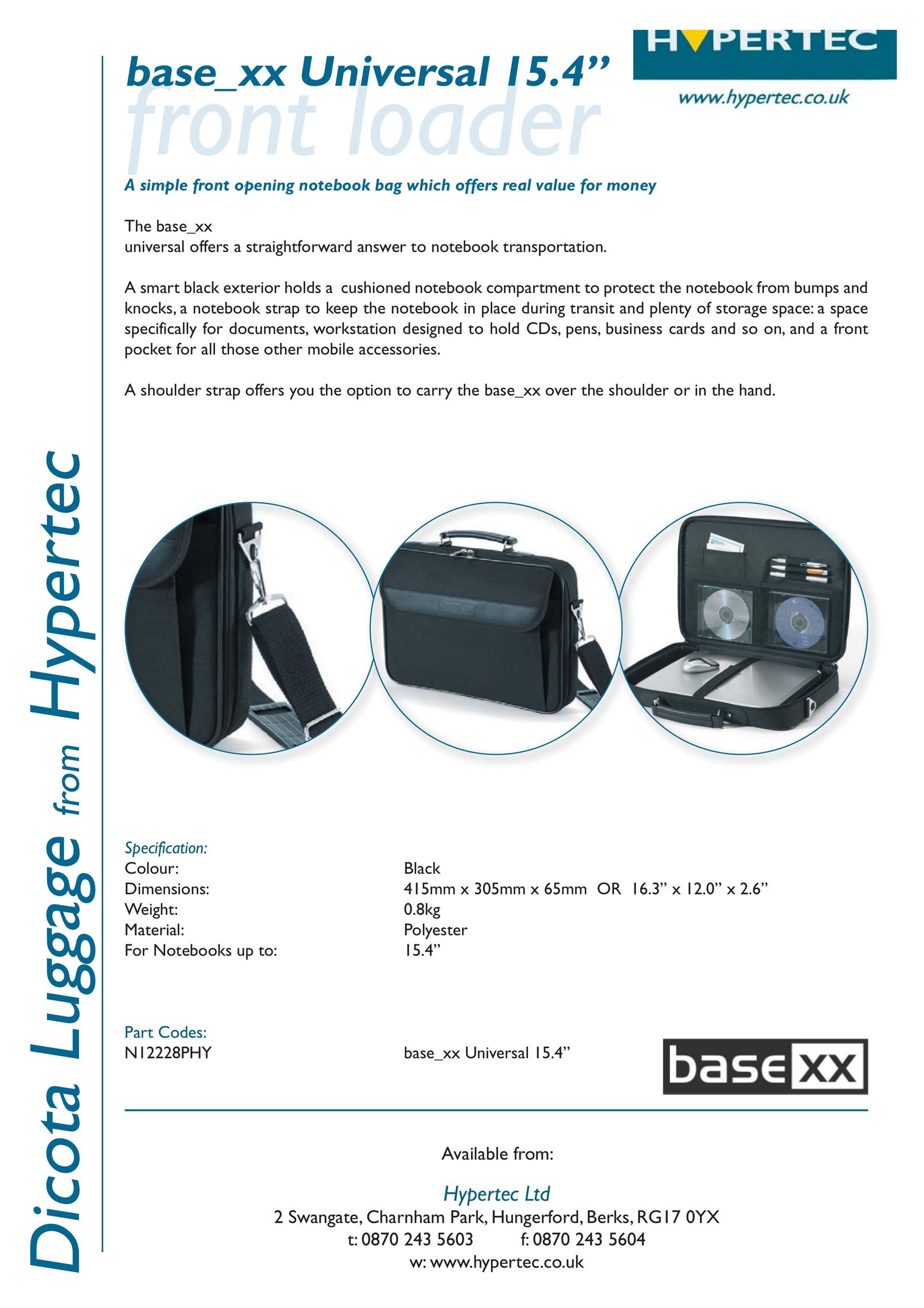 Hypertec N12228PHY Carrying Case User Manual