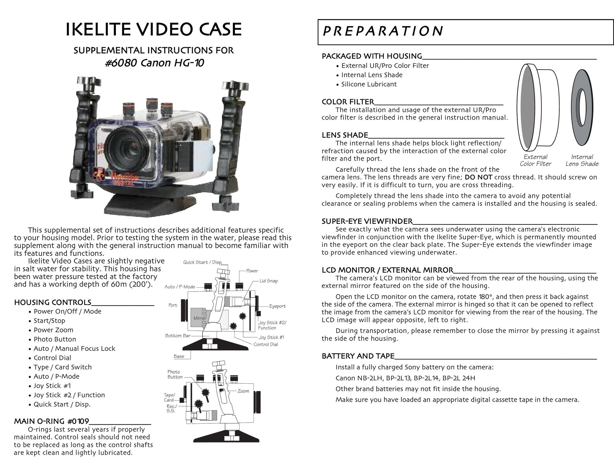 Ikelite HG-10 Carrying Case User Manual
