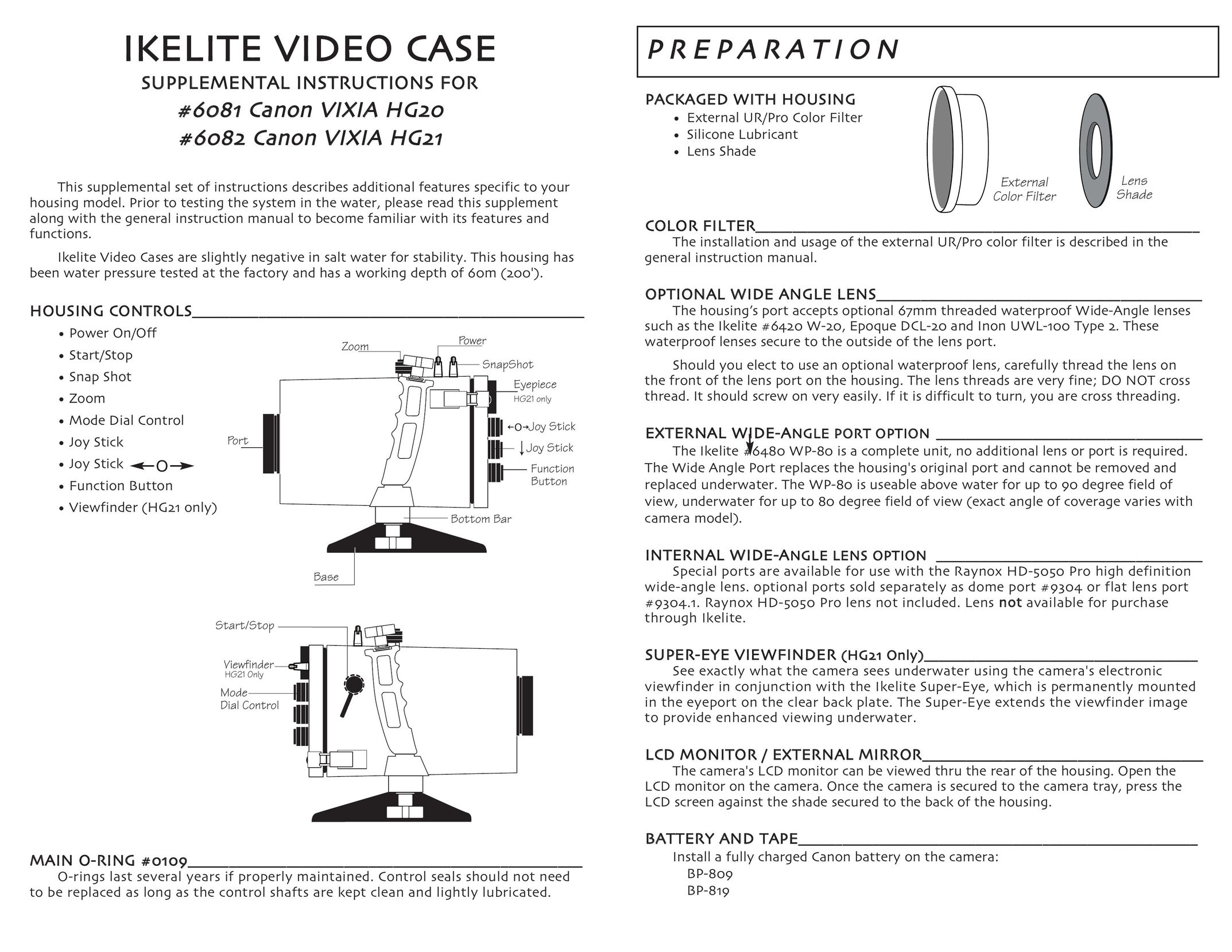 Ikelite HG-21 Carrying Case User Manual