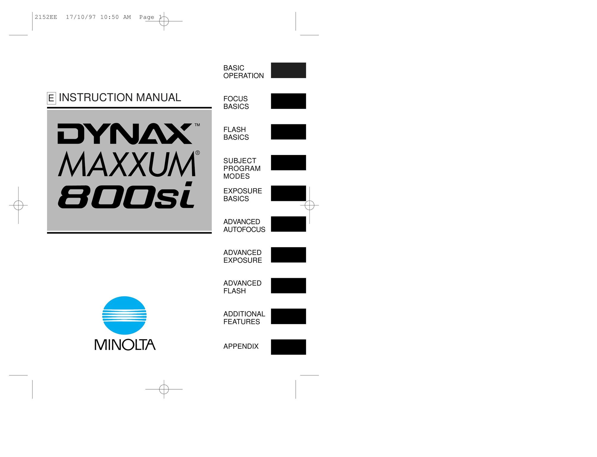 Minolta 800si Carrying Case User Manual