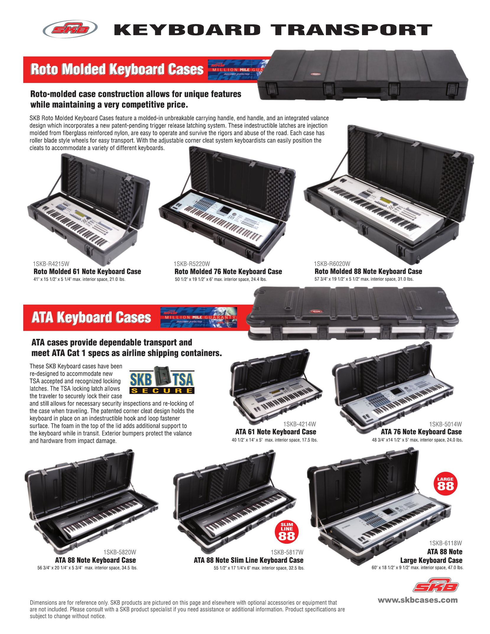 SKB Roto Molded Keyboard Case Carrying Case User Manual