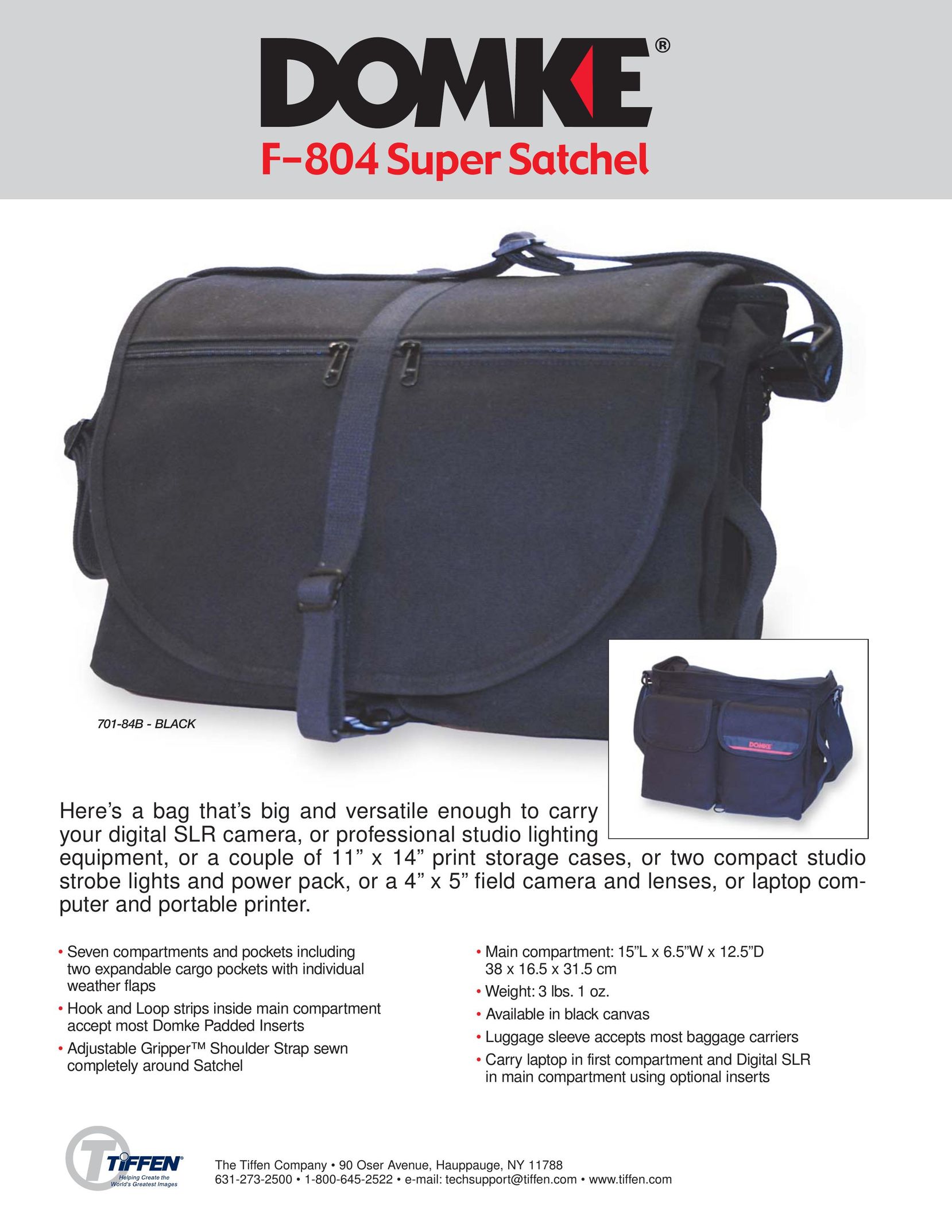 Tiffen F-804 Carrying Case User Manual
