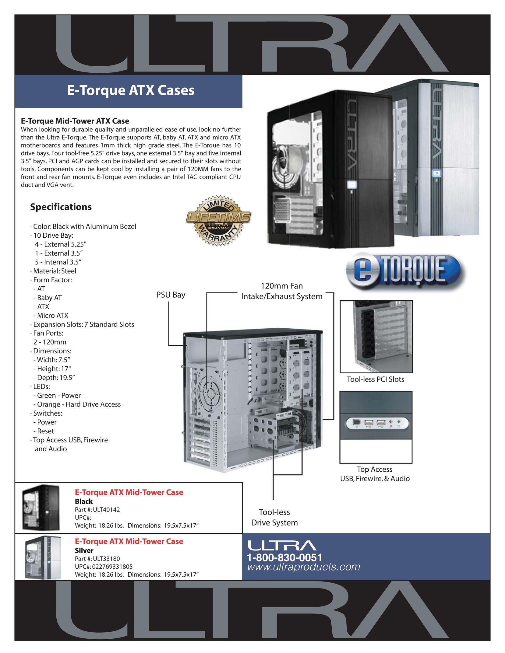 Ultra Products E-Torque Carrying Case User Manual