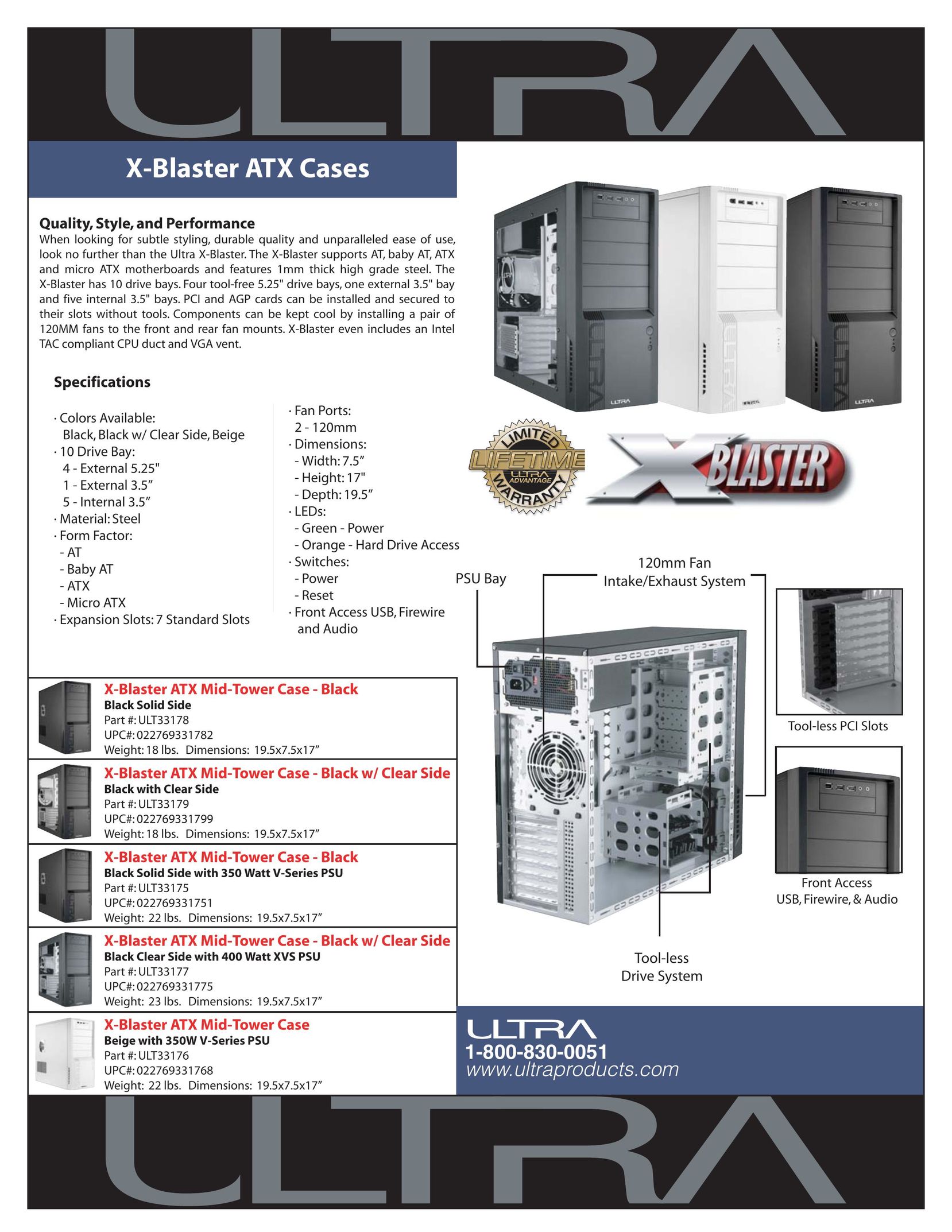 Ultra Products X-Blaster Carrying Case User Manual