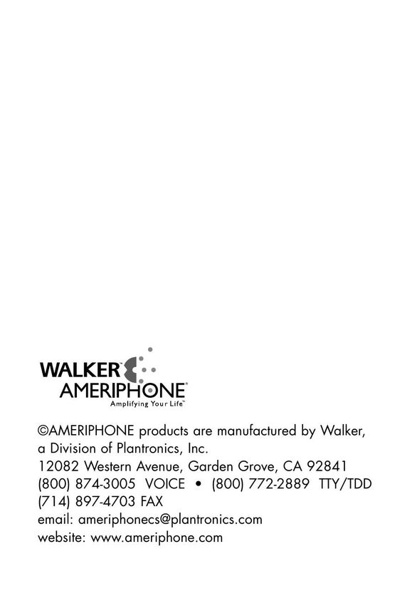 Ameriphone CA-100 Cell Phone User Manual