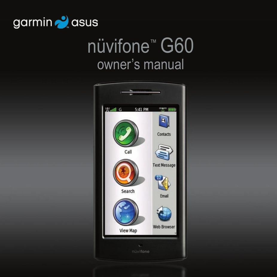 Asus G60 Cell Phone User Manual