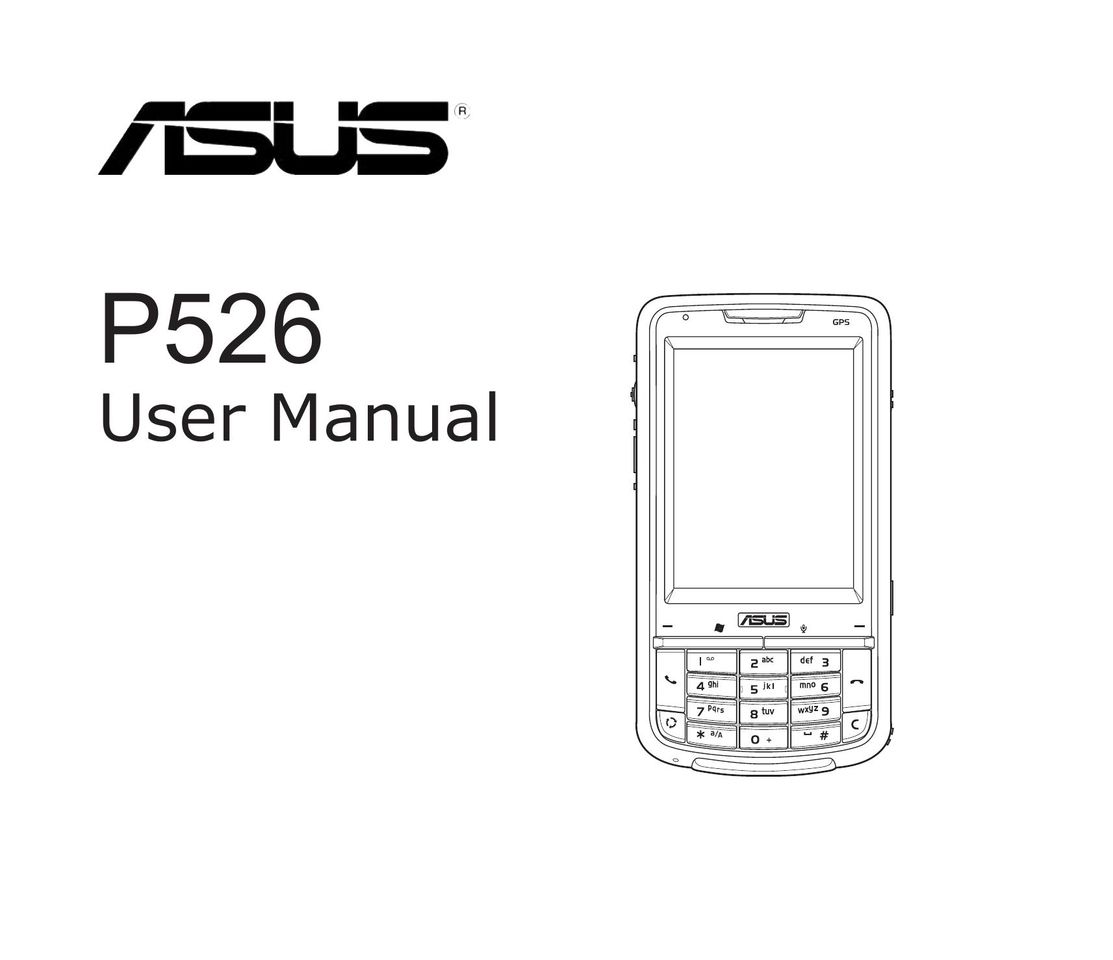 Asus P526 Cell Phone User Manual