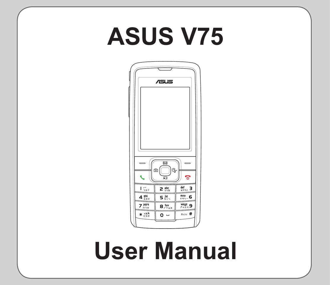 Asus V75 Cell Phone User Manual
