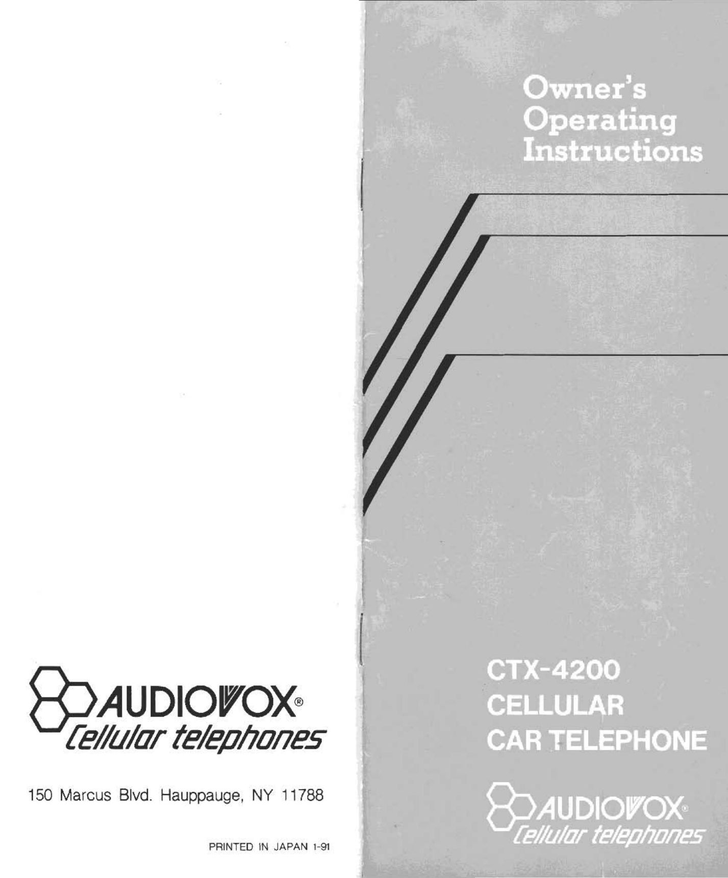 Audiovox CTX-4200 Cell Phone User Manual