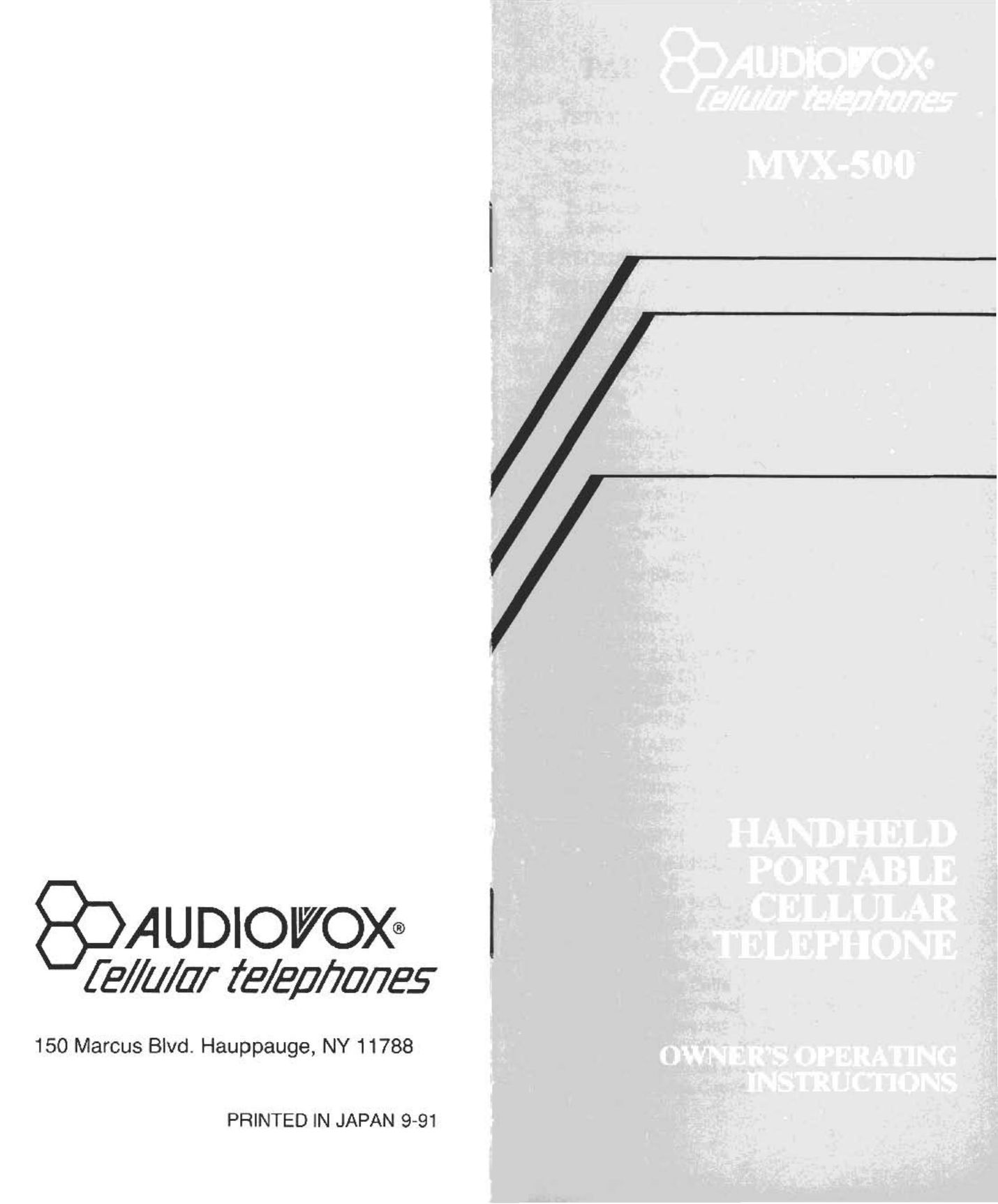 Audiovox MVX-500 Cell Phone User Manual