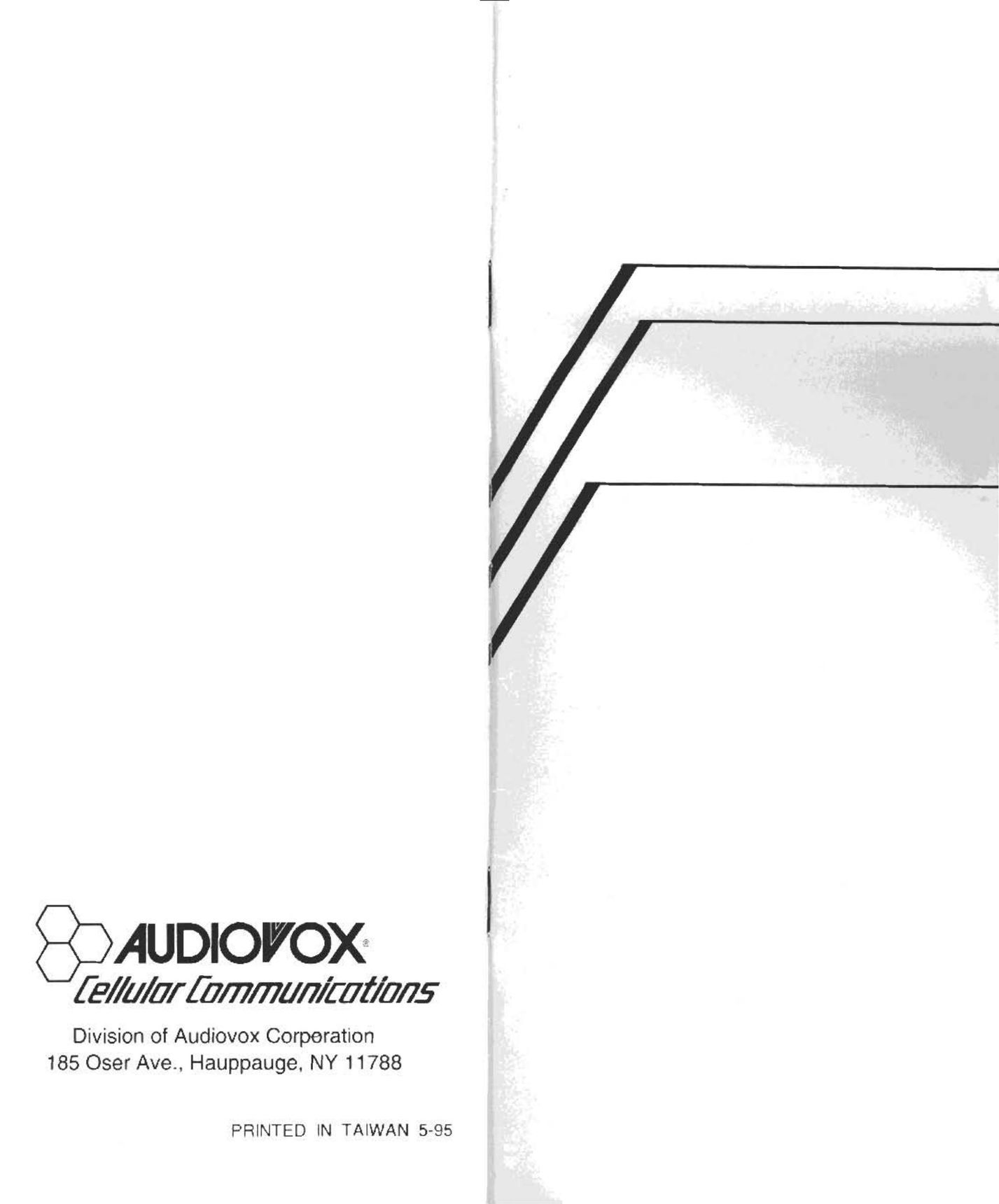 Audiovox MVX-850 Cell Phone User Manual