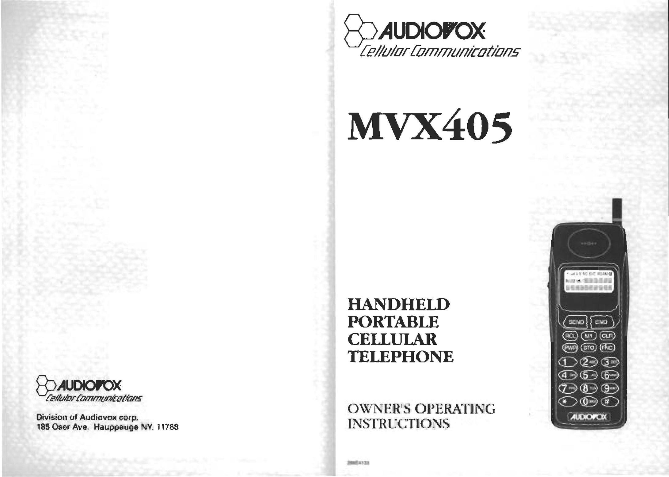 Audiovox MVX405 Cell Phone User Manual