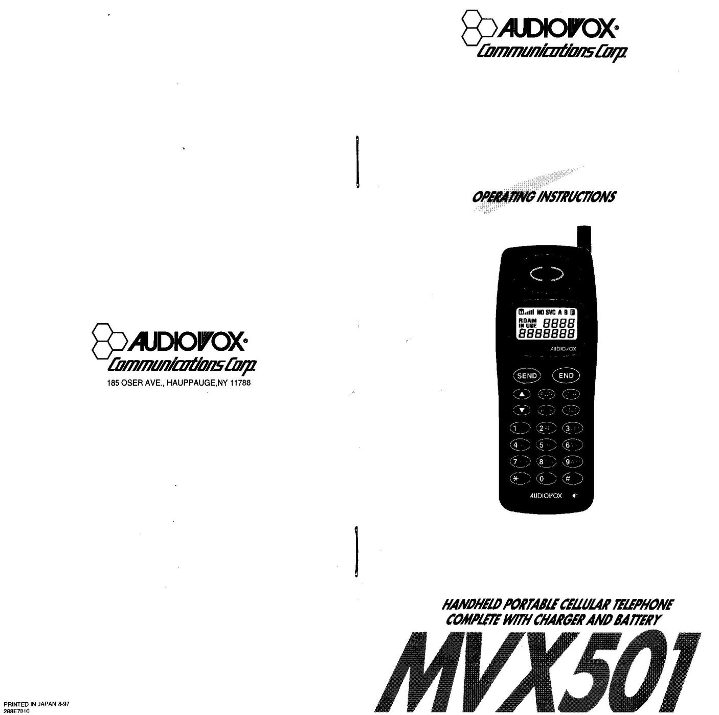 Audiovox MVX501 Cell Phone User Manual