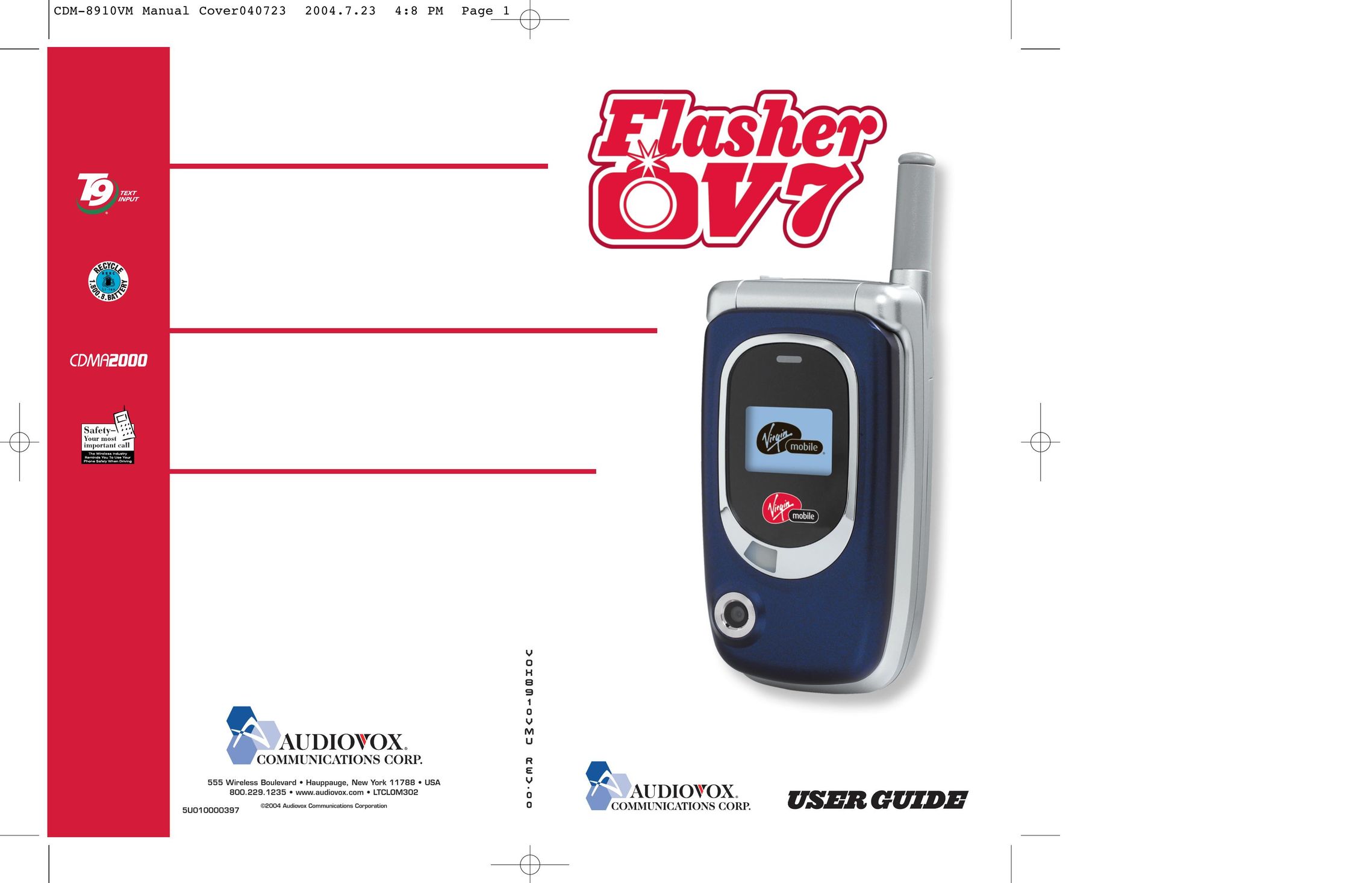 Audiovox OV7 Cell Phone User Manual