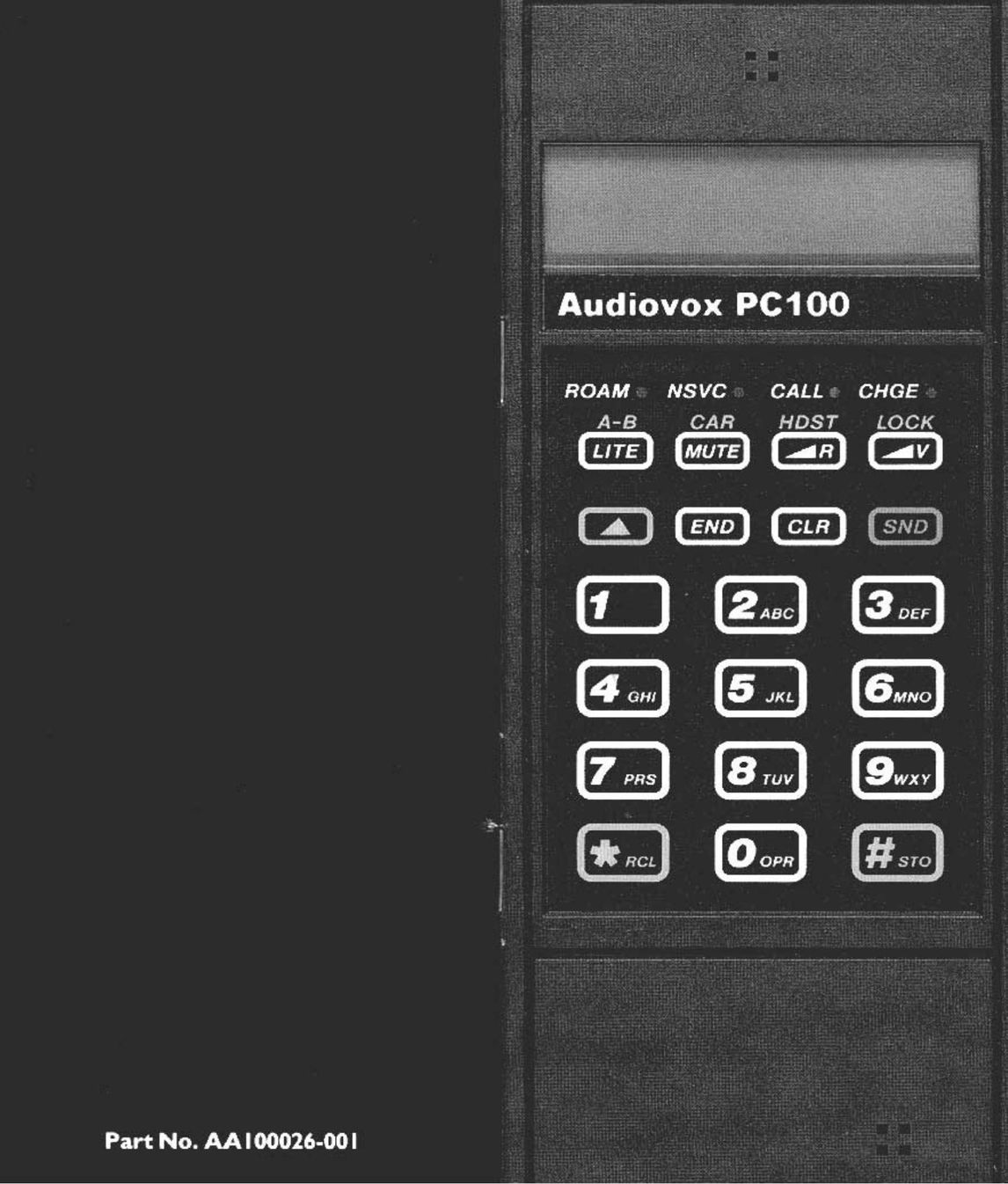 Audiovox PC100 Cell Phone User Manual