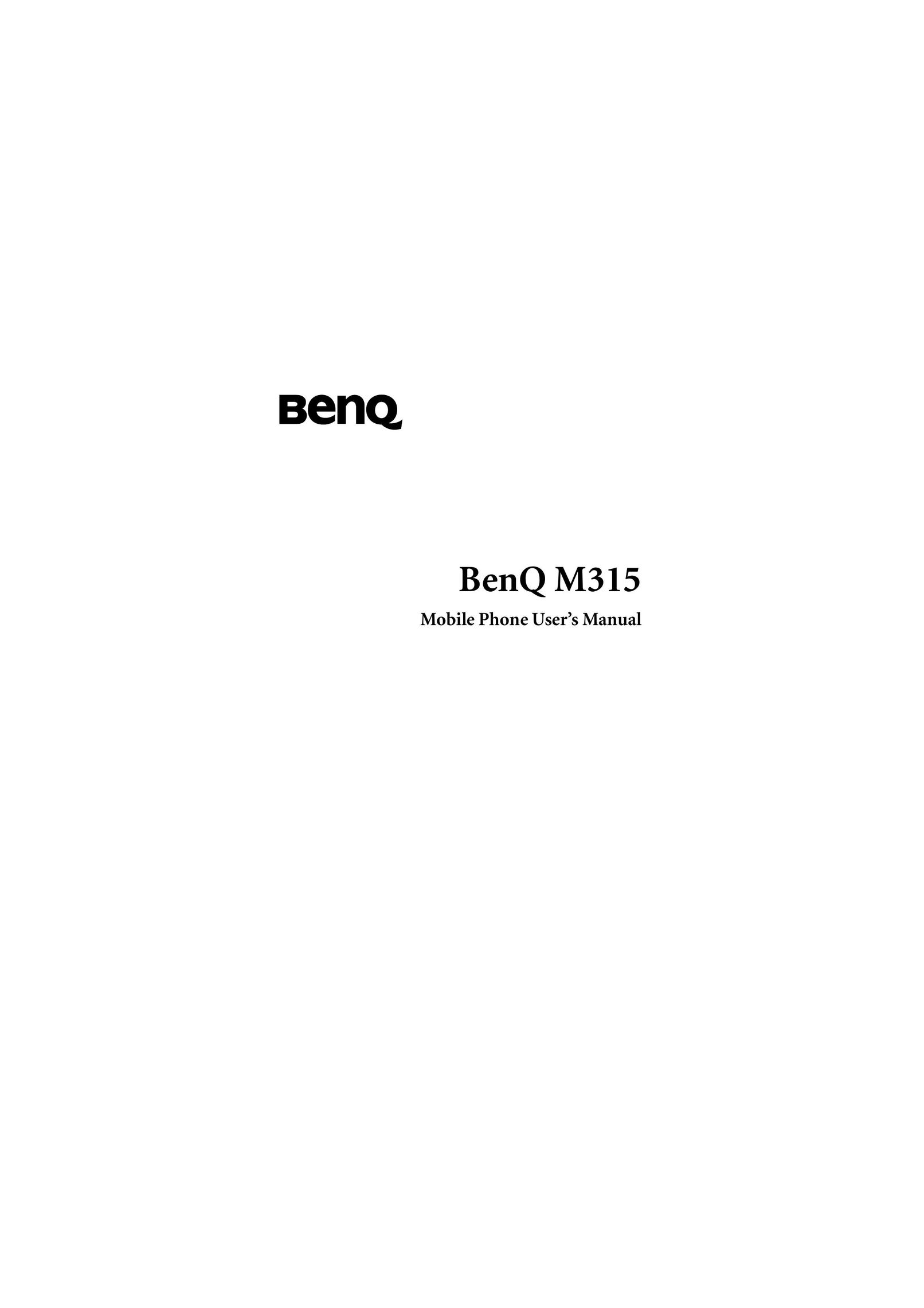 BenQ M315 Cell Phone User Manual
