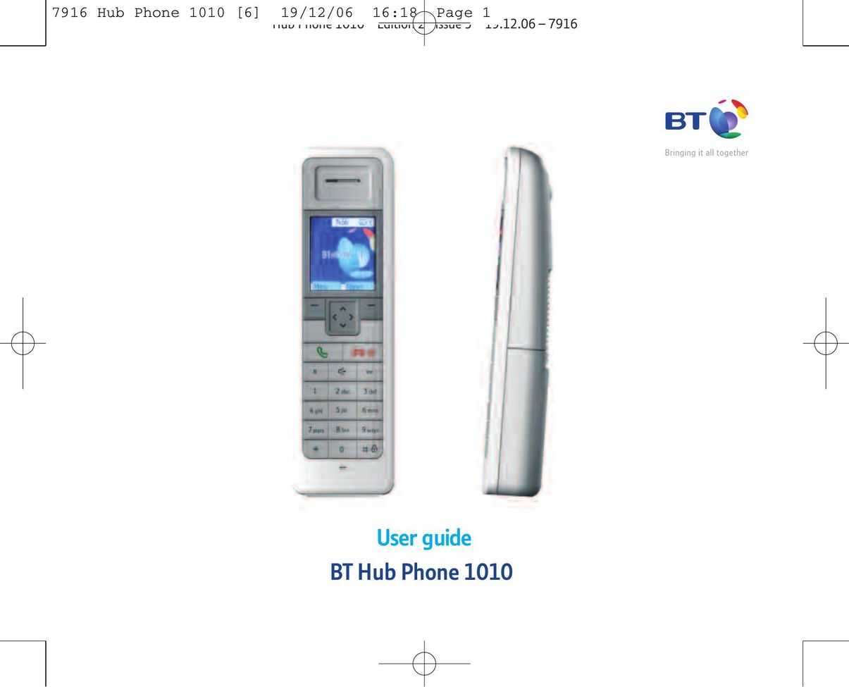 BT 1010 Cell Phone User Manual