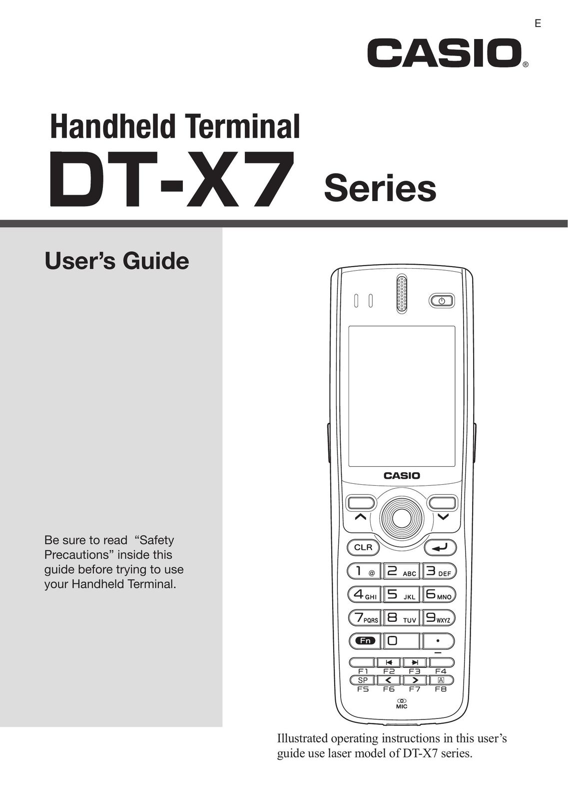 Casio DT-X7 Cell Phone User Manual