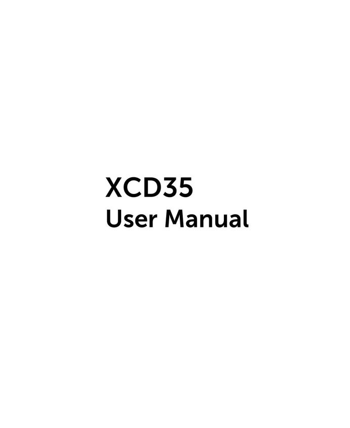 Dell XCD35 Cell Phone User Manual