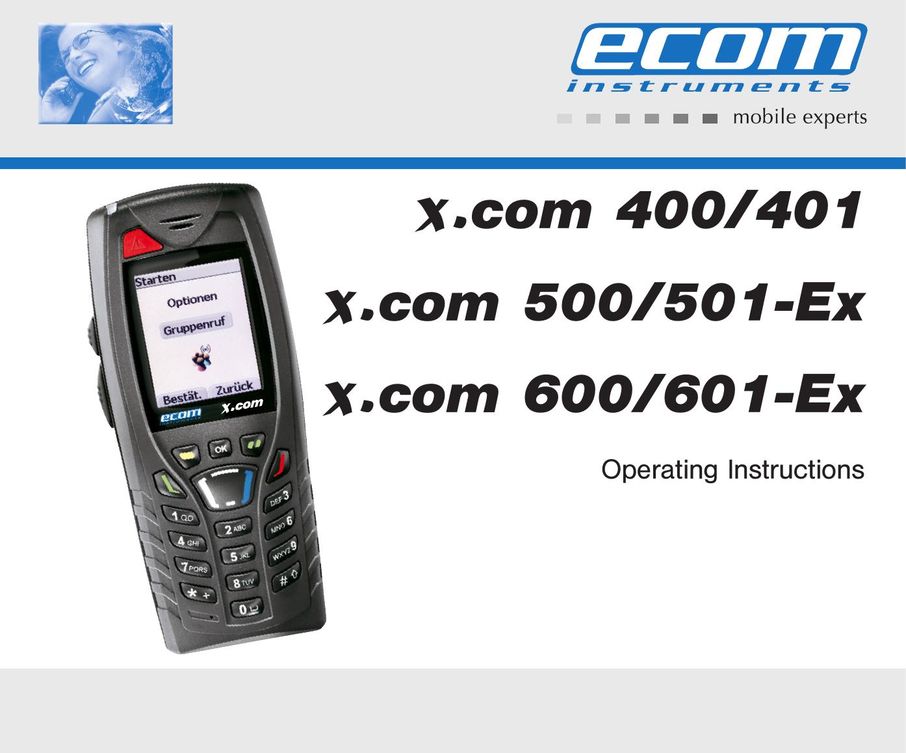 Ecom Instruments 500/501-Ex Cell Phone User Manual