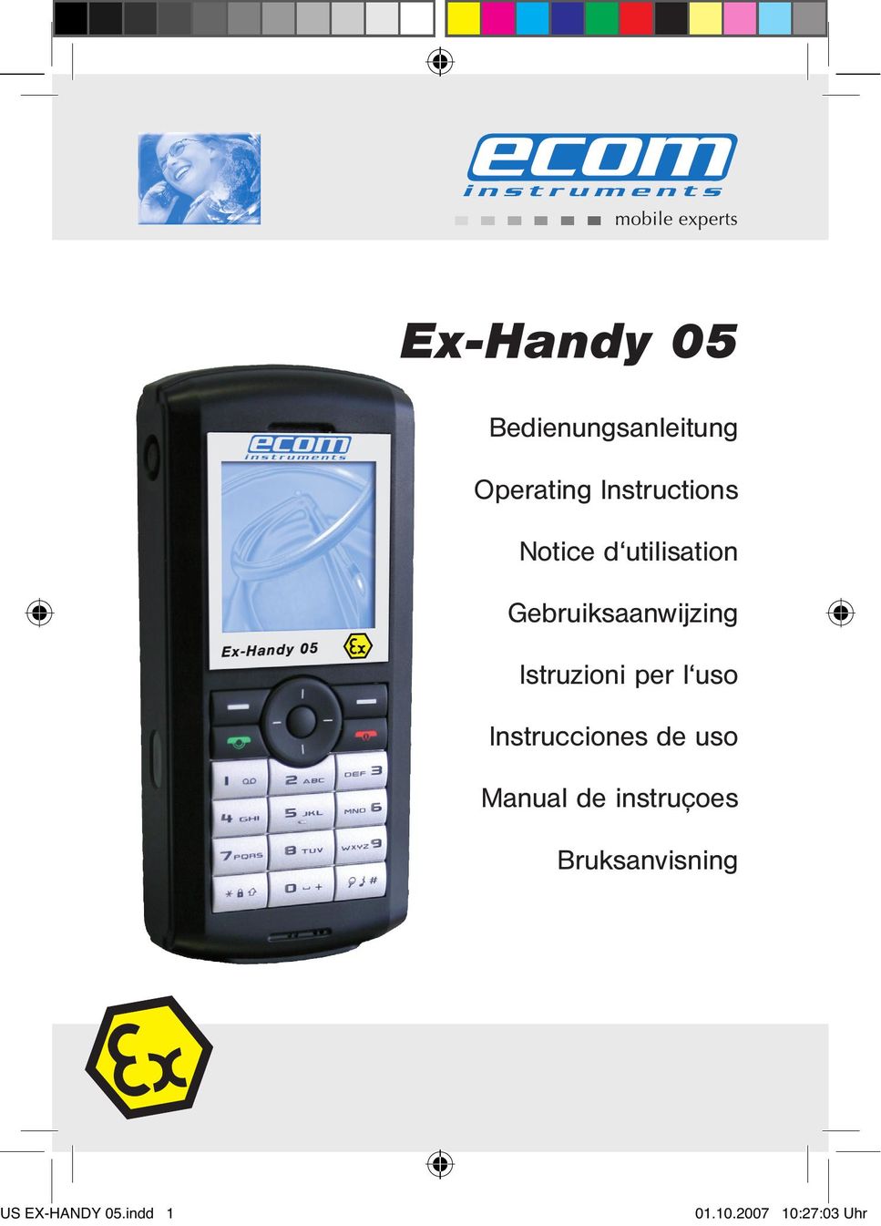 Ecom Instruments Ex-Handy 05 Cell Phone User Manual