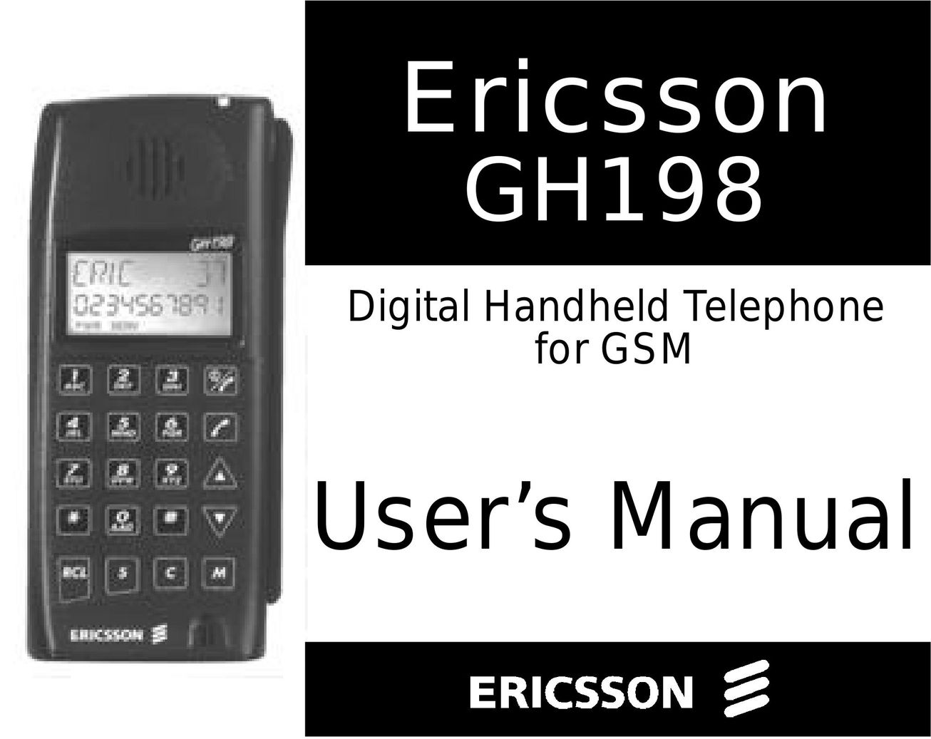 Ericsson GH198 Cell Phone User Manual