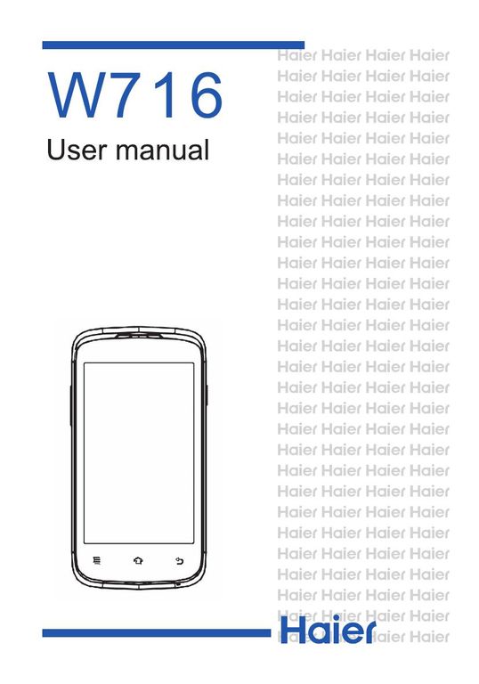 Haier W716 Cell Phone User Manual