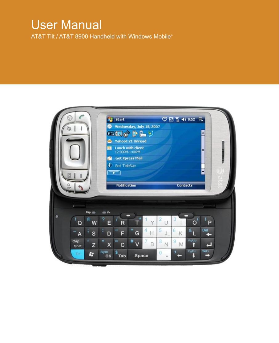 HTC 8900 Cell Phone User Manual