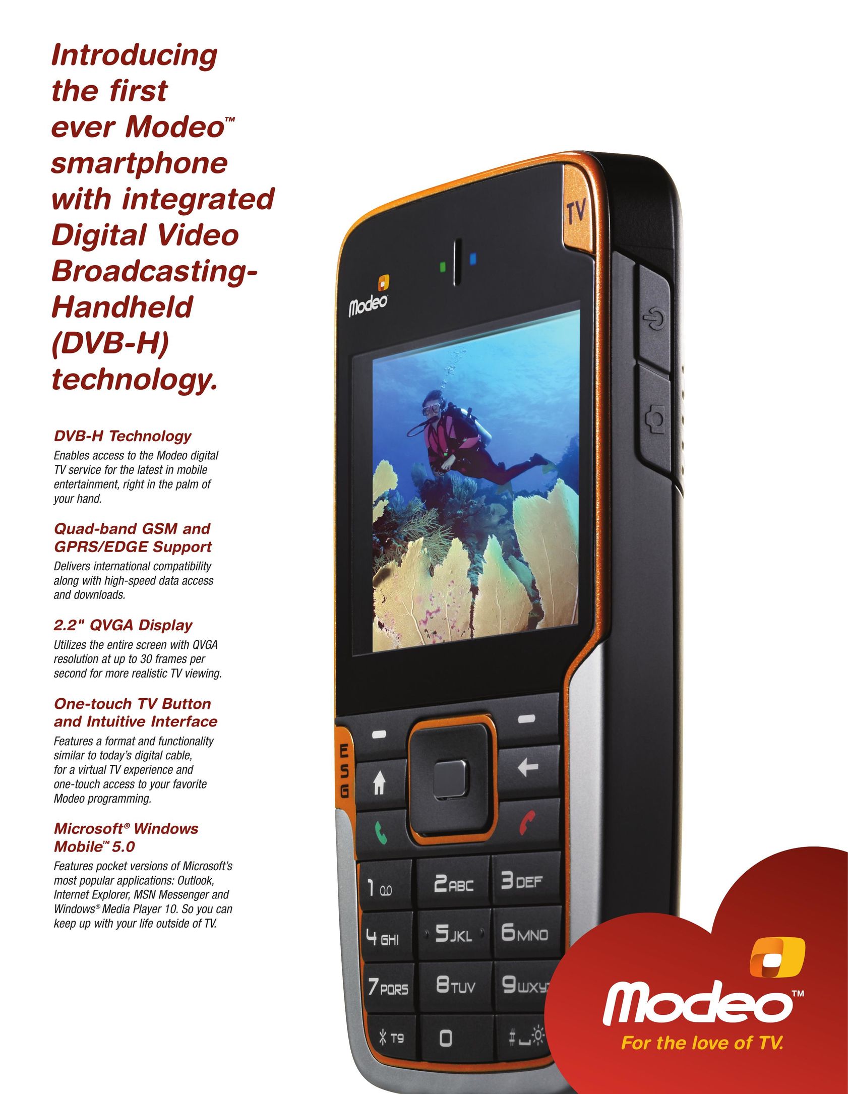 HTC DVB-H Cell Phone User Manual