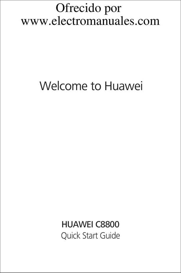 Huawei C8800 Cell Phone User Manual