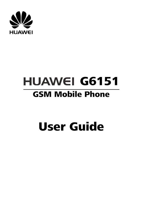 Huawei G6151 Cell Phone User Manual