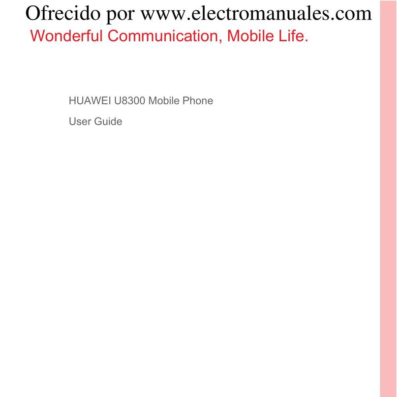 Huawei U8300 Cell Phone User Manual