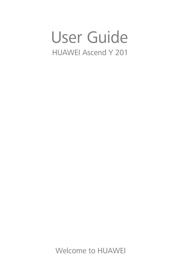 Huawei Y 201 Cell Phone User Manual