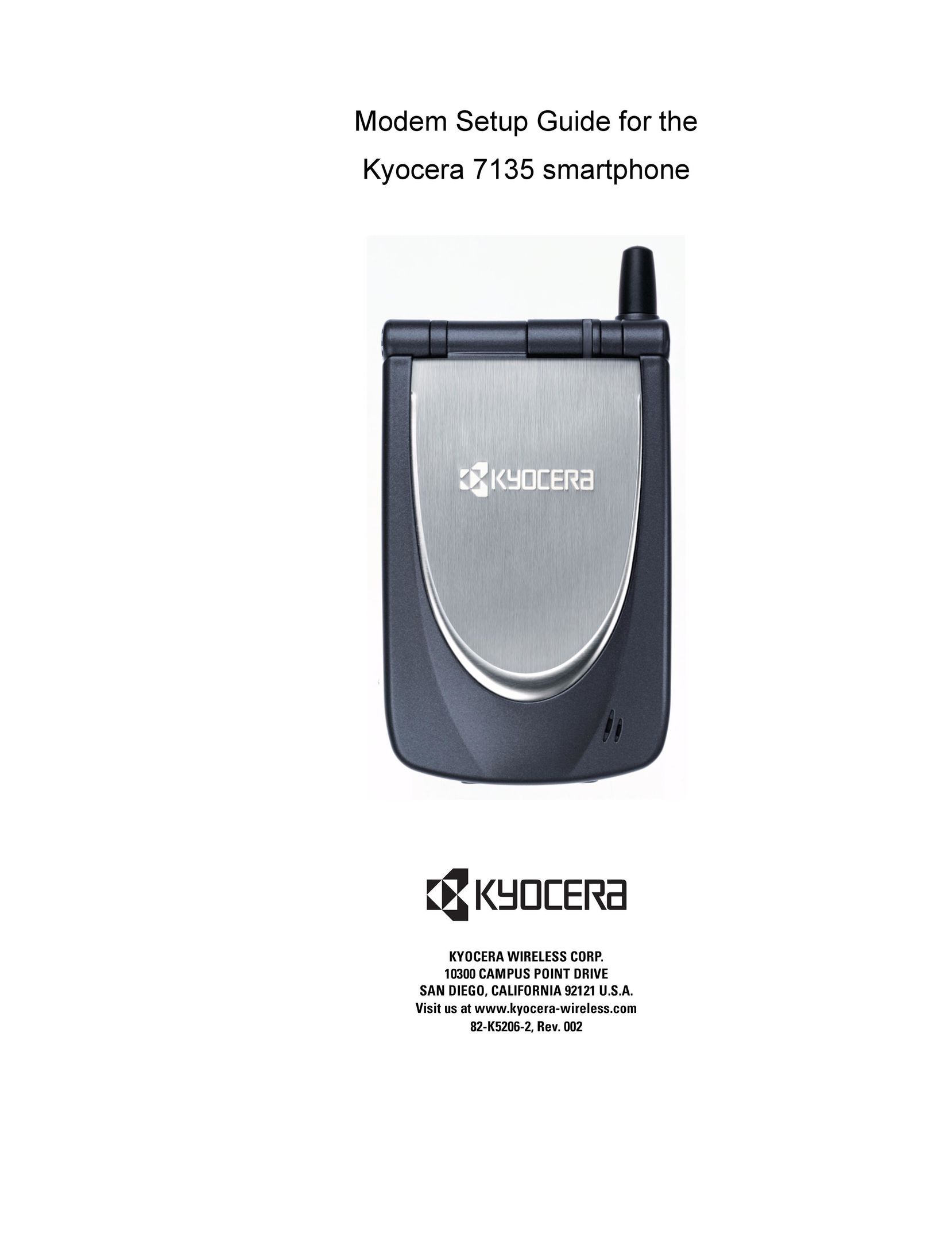 Kyocera 7135 Smartphone Cell Phone User Manual