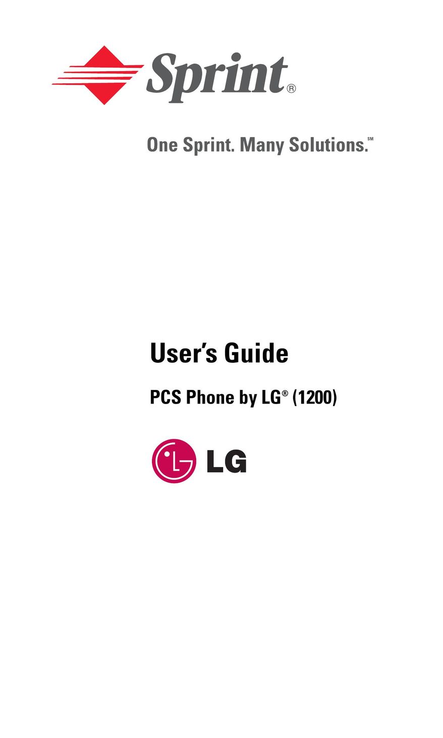 LG Electronics 1200 Cell Phone User Manual