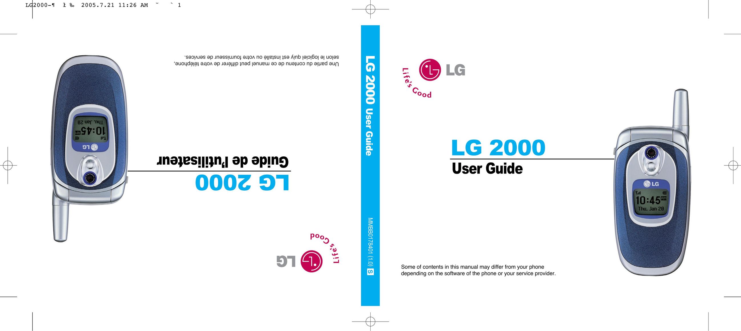 LG Electronics 2000 Cell Phone User Manual