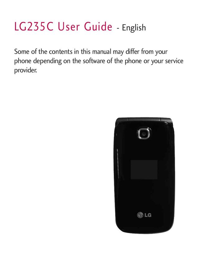 LG Electronics 235C Cell Phone User Manual