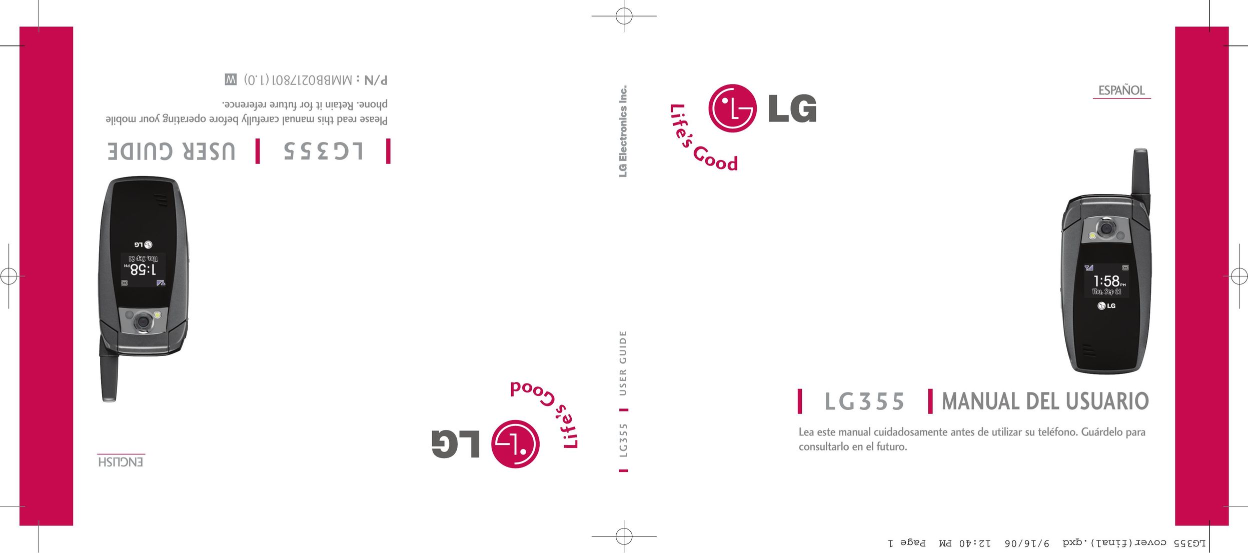 LG Electronics 355 Cell Phone User Manual