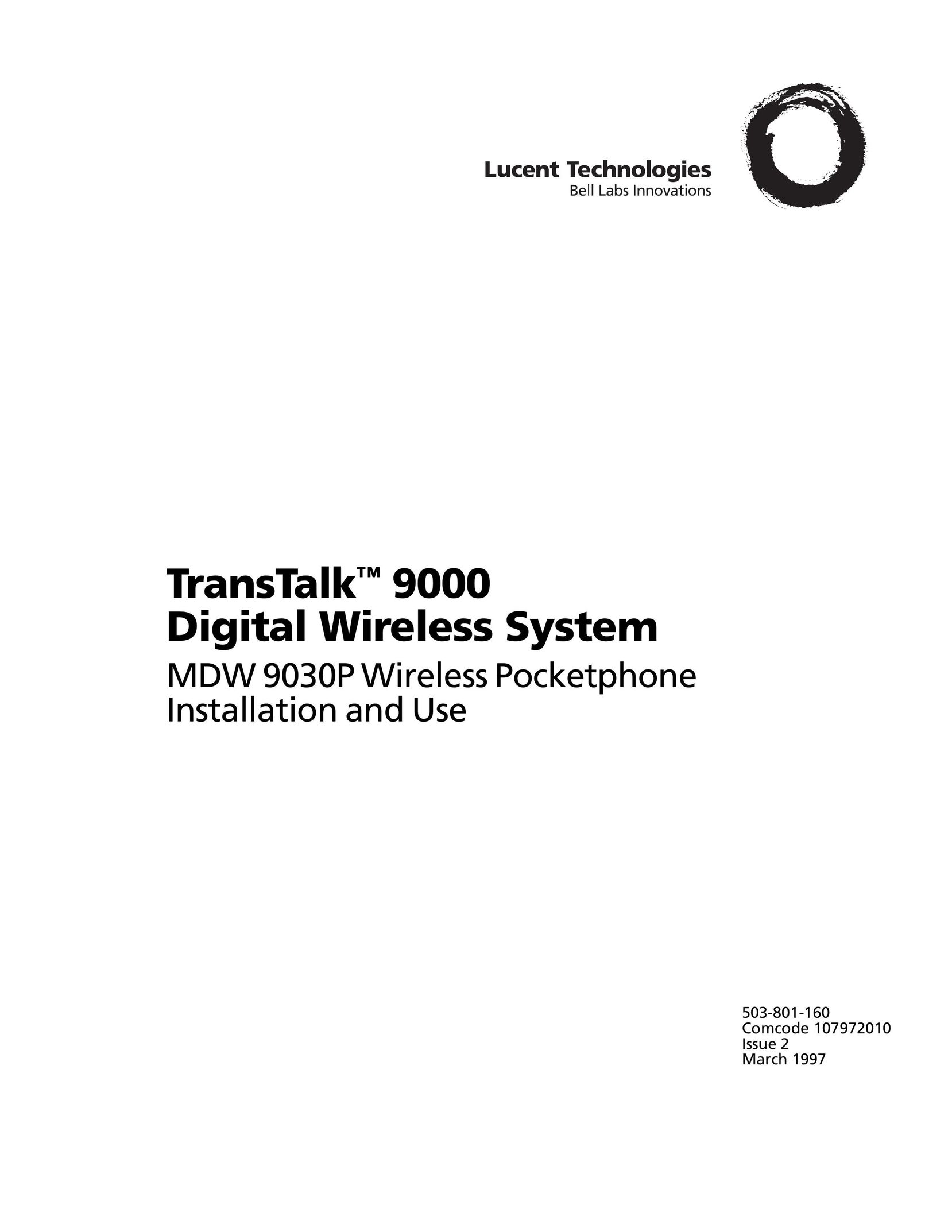 Lucent Technologies Transtalk 9000 Cell Phone User Manual