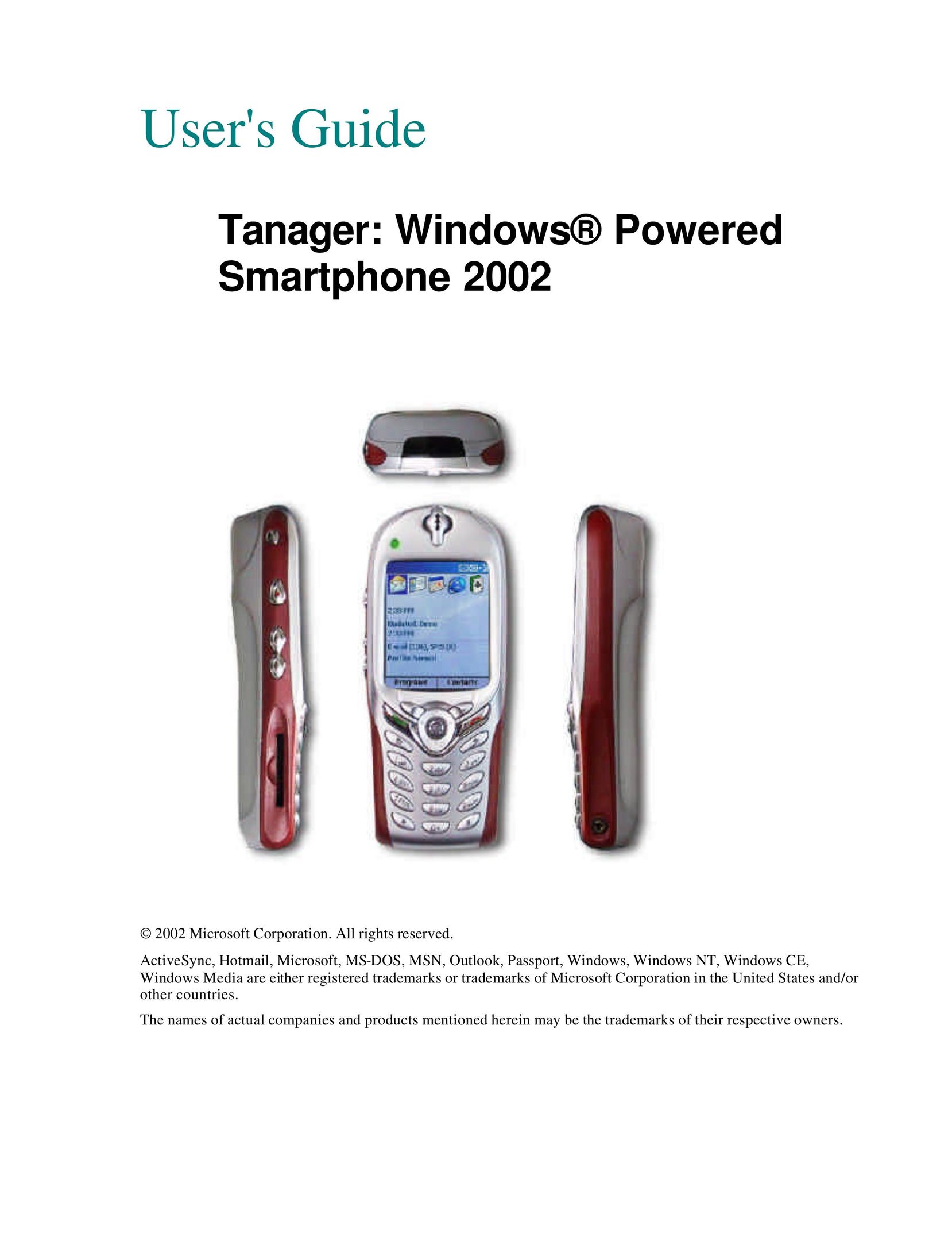 Microsoft Smartphone 2002 Cell Phone User Manual