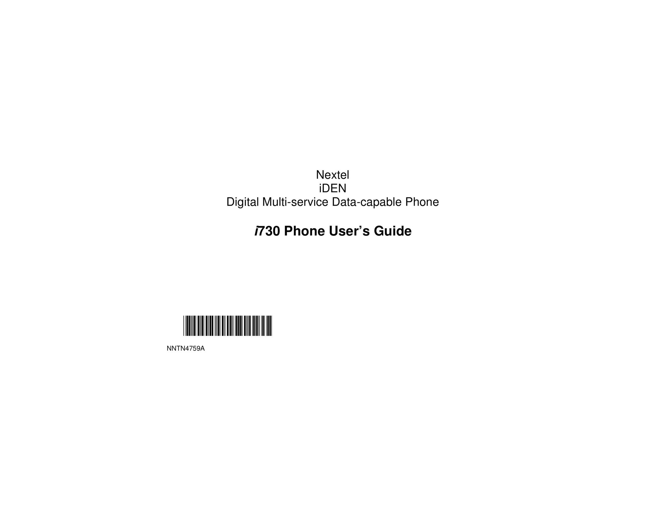 Nextel comm I730 Cell Phone User Manual